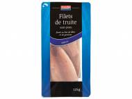 Filets de truite fumée , prezzo 2,49 € per 125 g, 1 kg = ...