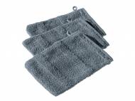 3 gants de toilette
