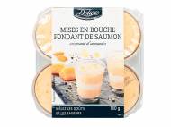 4 mises en bouche fondant de saumon et croquant
