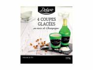 4 coupes glacées au marc de Champagne