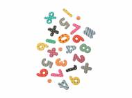 Alphabet ou chiffres et symboles mathématiques aimantés