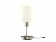 Lampe de bureau avec variateur tactile Pied en métal aspect nickel mat