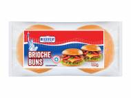 4 pains pour hamburger briochés , le prix 1.39 €