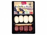 4 brochettes de boudins , prezzo 1.59 € per 300 g, 1 kg = ...