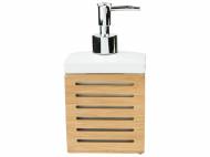 Accessoire de salle de bains bambou et céramique chez