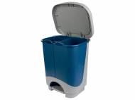 Poubelle à double compartiment en plastique recyclé