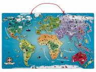 Carte du monde ou dEurope magnétique en bois