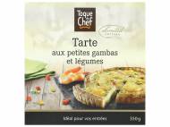 Tarte aux petites gambas et légumes