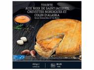 Tourte aux noix de Saint-Jacques crevettes nordiques et