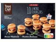 10 mini burgers , le prix 4.19 €
- Cheddar - barbecue & ...