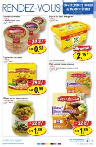 Margarine, plat micro-ondable, tagliatelle, terrine de foie