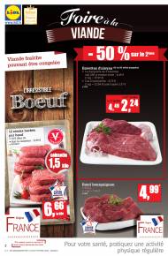 Différents types de viande
