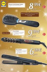 Produits pour cheveux: brosse, fer à friser et fer à lisser