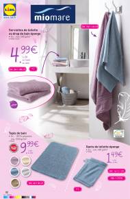 Serviettes, tapis de bain, gants de toillete