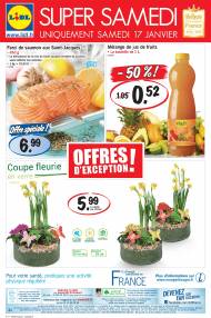 Saumon, jus de fruits, fleurie