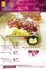 Menu raclette