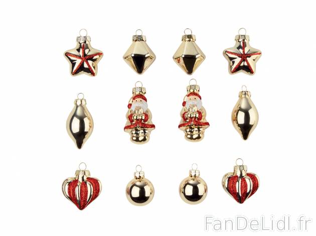 Décorations de Noël en verre , prezzo 2.99 € per Le set de 12 au choix 
- ...