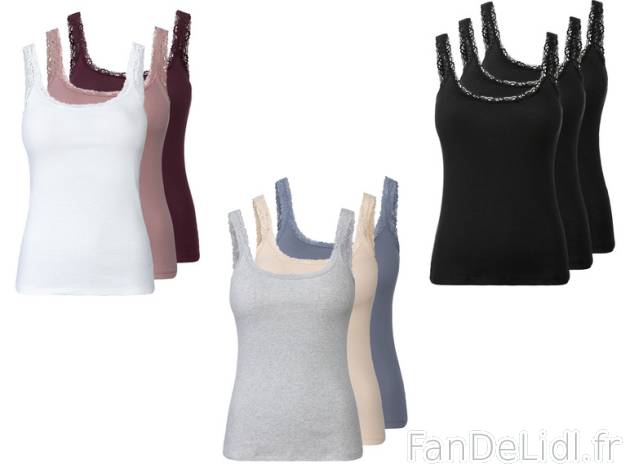 esmara® Lot de 3 débardeurs femme Esmara    , prezzo 7.99 EUR