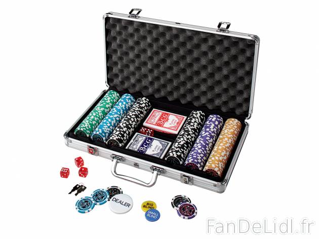 Mallette de poker , prezzo 24.99 € per L&apos;unité 
- Pièces incluses ...