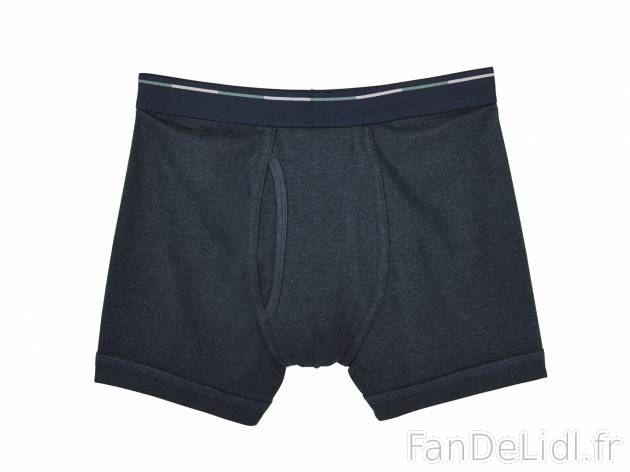 Boxer homme , prezzo 2.99 € per L&apos;unité au choix 
- Ex. : 80 % coton ...