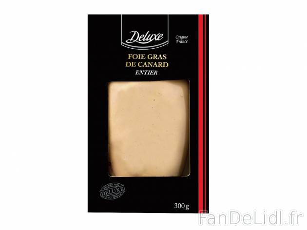 Foie gras de canard entier1 , prezzo 11.99 € per 300 g 
   