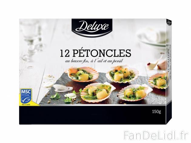 12 pétoncles1 , prezzo 4.99 € per 150 g 
    