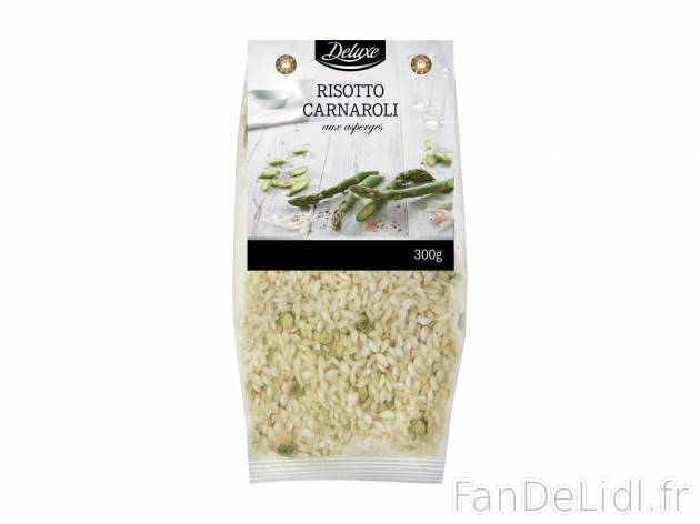 Préparation pour risotto1 , prezzo 1.99 € per 300 g au choix 
- Au choix : asperges ...