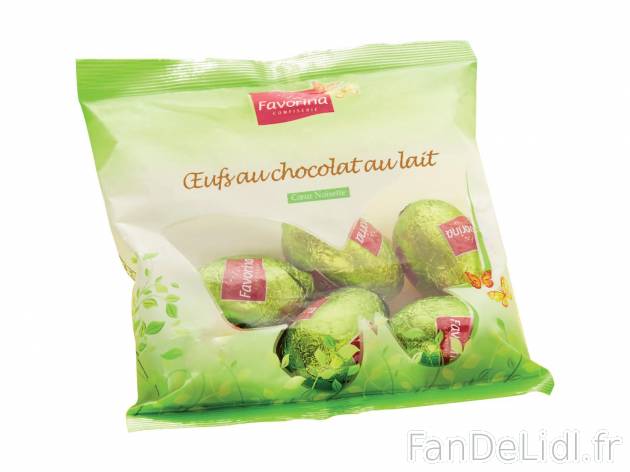 Œufs au chocolat au lait1 , prezzo 1.19 € per 150 g au choix 
- Au choix : fourrés ...