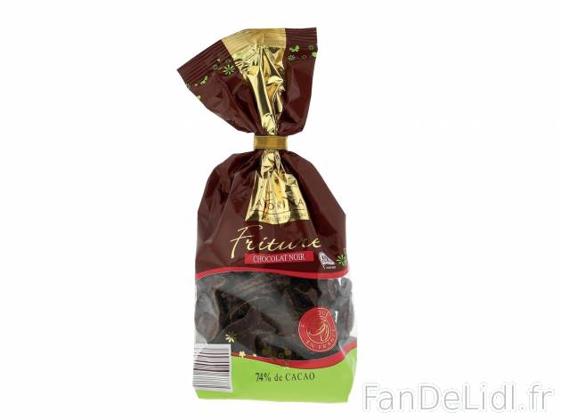 Friture1 , prezzo 1.79 € per 200 g au choix 
- Au choix : chocolat au lait ou ...