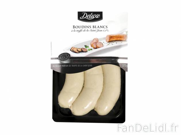 3 boudins blancs à la truffe de la Saint-Jean1 , prezzo 2.69 € per 375 g 
- ...