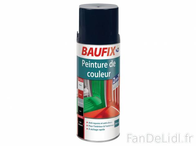 Peinture de couleur en aérosol , prezzo 2.49 € 
- 400 ml
- Usage intérieur ...