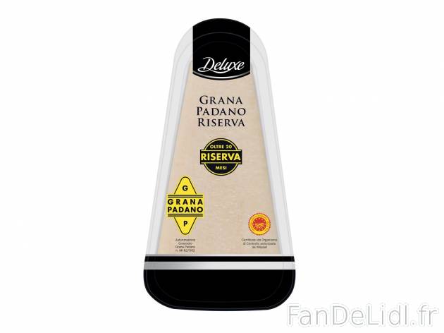 Grana Padano Riserva DOP1 , prezzo 2.79 € per 200 g 
- 20 mois d&apos;affinage ...
