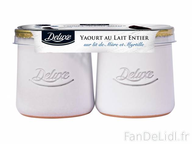 2 yaourts sur lit de mûre et myrtille1 , prezzo 1.95 € per 2 x 140 g 
- Pots ...