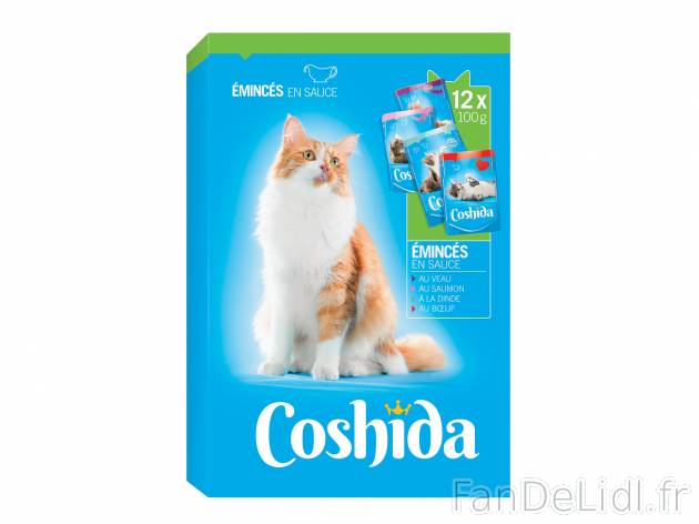 Bouchées pour chat en sachet , prezzo 2.89 € 
- Au choix : émincés en sauce ...