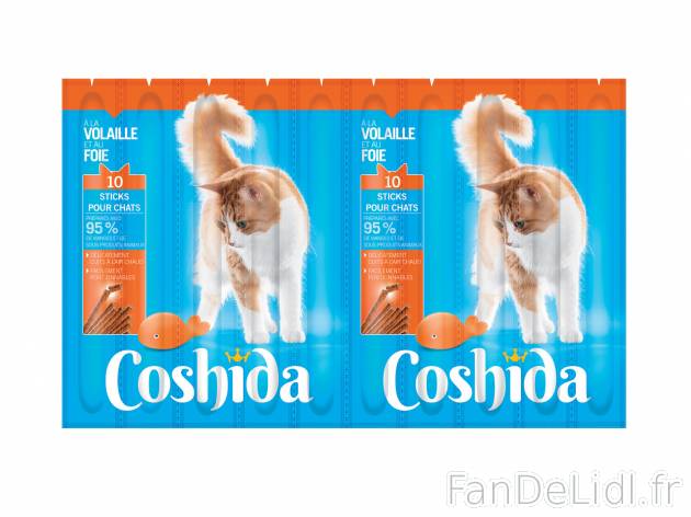 10 sticks friandises pour chat , prezzo 0.90 € 
- Les 3 sachets dont 1 GRATUIT ...