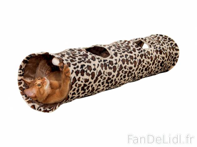Tunnel de jeu pour chat , prezzo 9.99 € 
- 4 ouvertures
- Pliant
- Au choix ...