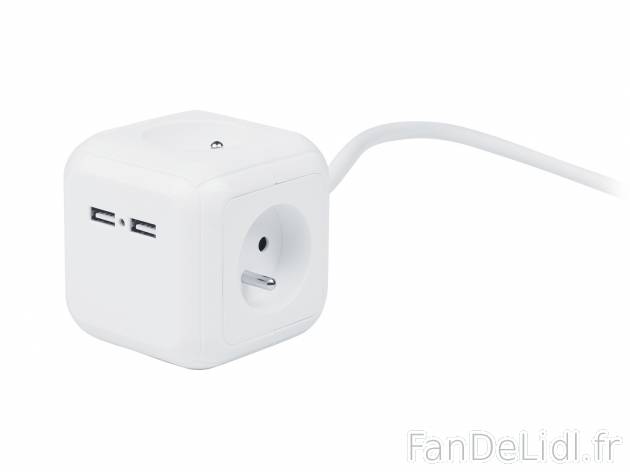 Multiprise cube avec ports USB , prezzo 8.99 € 
- Adaptateur support et matériel ...