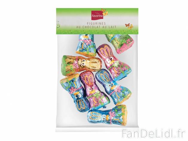 Figurines de Pâques au chocolat au lait1 , prezzo 0.99 € per 100 g au choix 
- ...