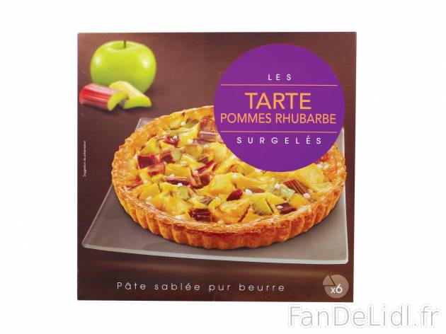 Tarte aux pommes et rhubarbe1 , prezzo 3.49 € per 500 g 
    