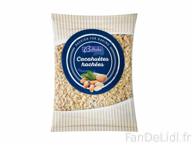 Cacahuètes, noix ou noix de cajou hachées1 , prezzo 0.99 € per 75 g au choix