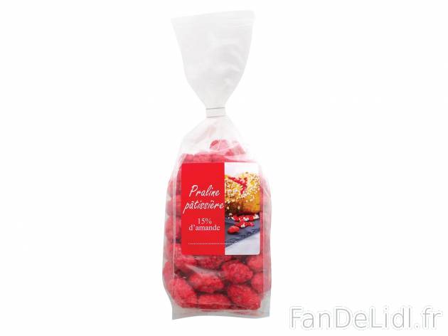 Pralines pâtissières1 , prezzo 2.79 € per 400 g 
- 15 % d&apos;amandes ...