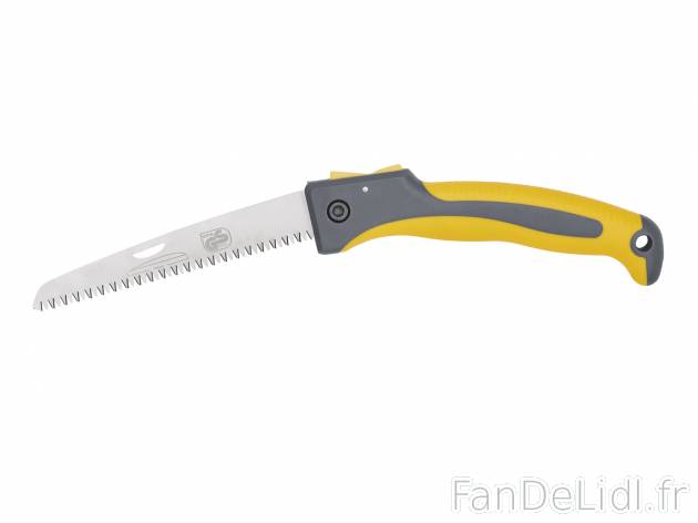 Scie pliable , prezzo 3.99 € 
- Pour couper du bois dans le jardin, mais aussi ...