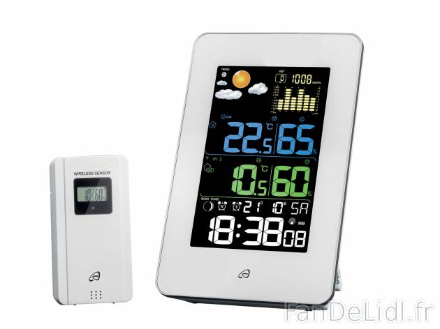 Station météo , prezzo 21.99 &#8364; 
- Env. 18,5 x 10,8 x 3 cm (l x h x p)
- ...