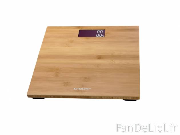 Pèse-personne , prezzo 12.99 € 
- Plateau en bambou
- 180 g max.
- 4 capteurs
- ...