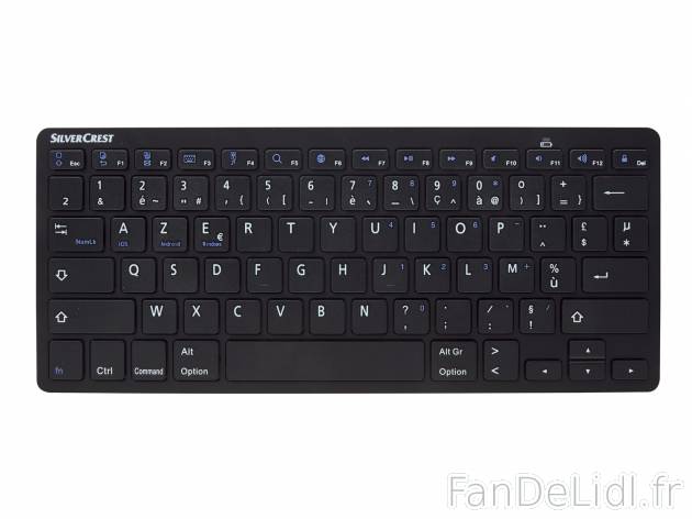 Clavier Bluetooth© , prezzo 17.99 € 
- Pour Android, IOS et systèmes Windows
- ...