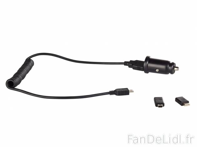 Chargeur allume-cigare avec 3 adaptateurs , prezzo 4.49 € 
- Recharge de batterie ...