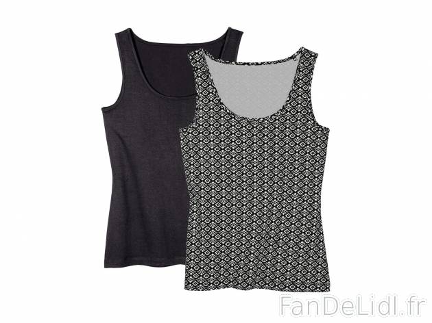 Débardeurs , prezzo 5.99 € 
- Lot de 2
- Ex. 95 % coton et 5 % élasthanne
- ...