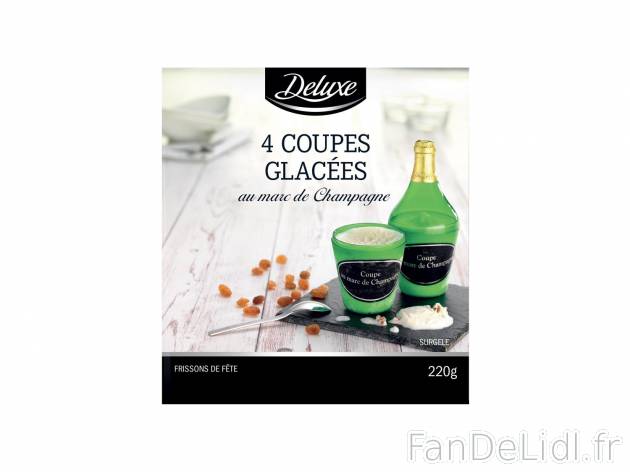 4 coupes glacées au marc de Champagne1 , prezzo 3.49 € per 220 g 
    