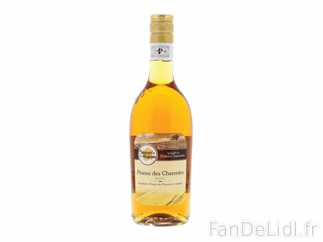Pineau des Charentes blanc AOC1 , prezzo 6.99 € per 75 cl 
- Température optimale ...