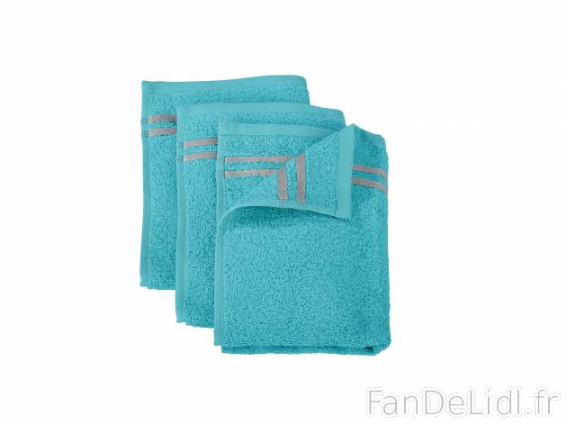 Serviettes , prezzo 3.49 € 
- 100 % coton
- Epaisseur : 450 g/m²
- Au choix ...